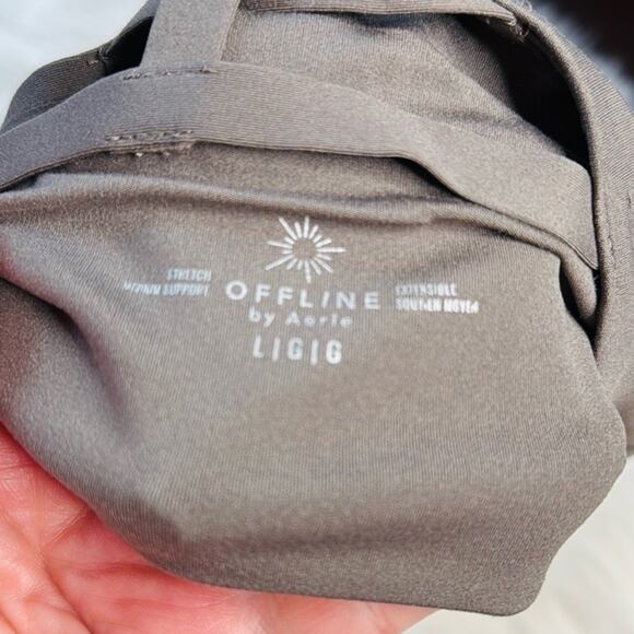 Offline by Aerie Light Brown Real Me Strappy Sports Bra - Picture 4 of 6